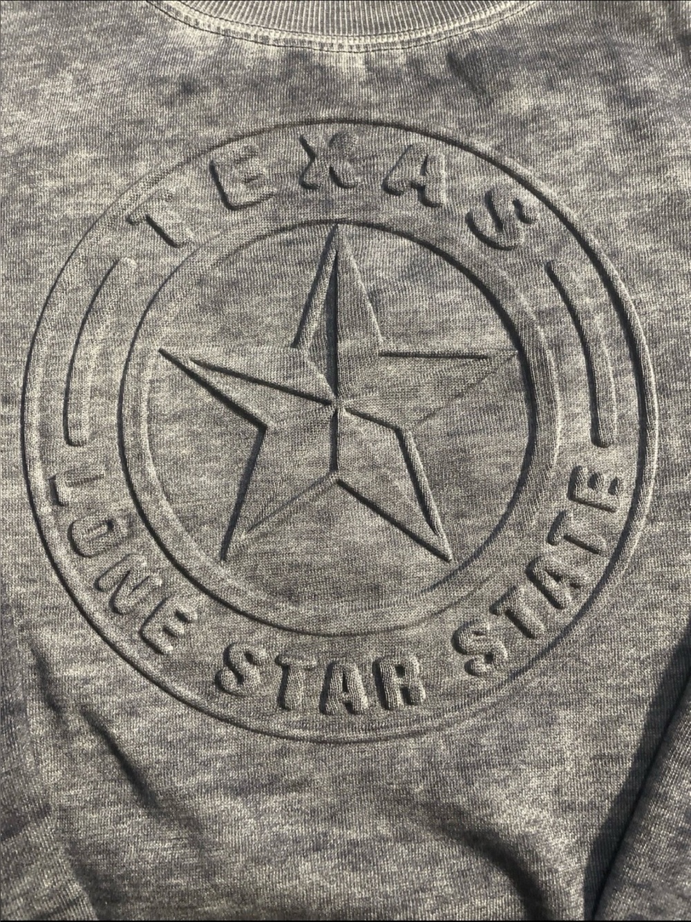 Texas Lone Star State M Embossed Sweatshirt
